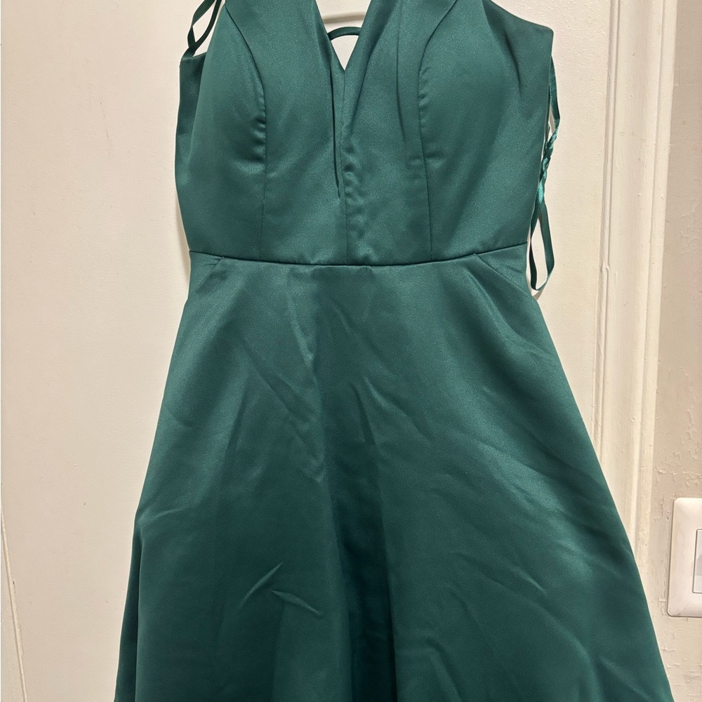 Elegant Green Teens Dress